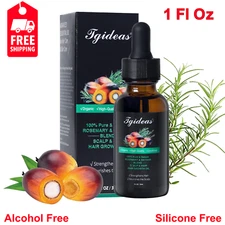 Organic Hair Growth, Rosemary & Batana Oil for Scalp & Hair Strengthening 1Fl Oz