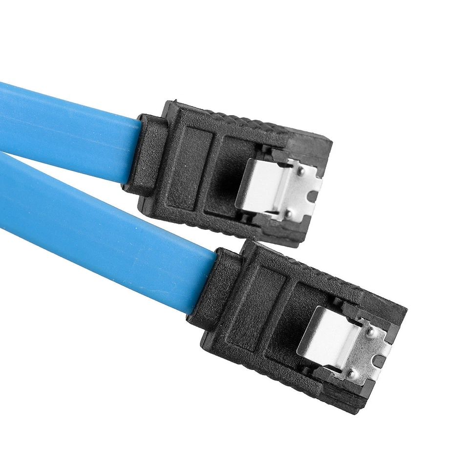 SATA III Data Cable Locking Latch Wire HDD IDE Molex 4pin Splitter Power Cord - Image 3 of 4