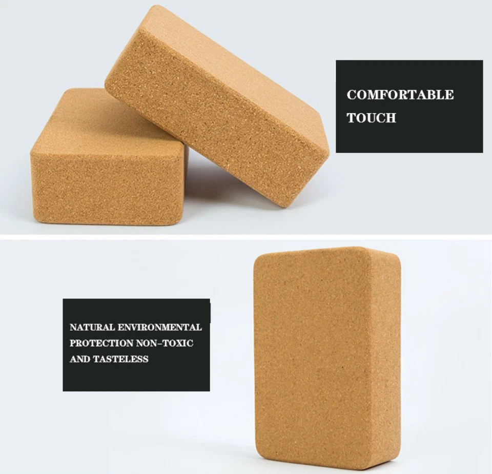 100% Natural Cork Yoga Blocks High Density Set of 2 - Image 4 of 4