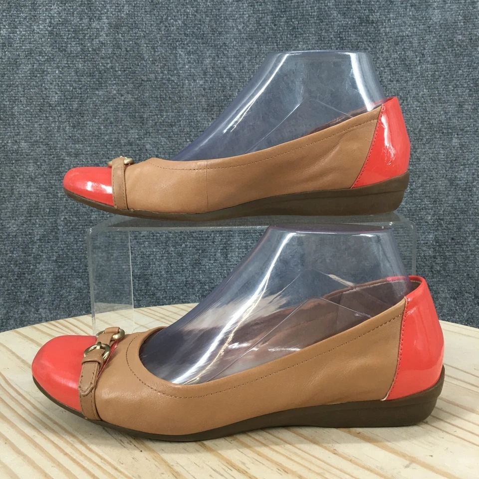 Easy Spirit туфли женщин 6 Esjerin балетки желтовато-коричневый кожаный крышка носок комфорт - Изображение 2 из 4