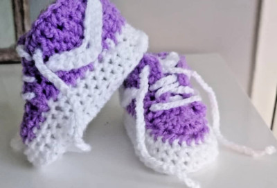 BABY CROCHET SHOES HANDMADE TRAINERS SNEAKERS