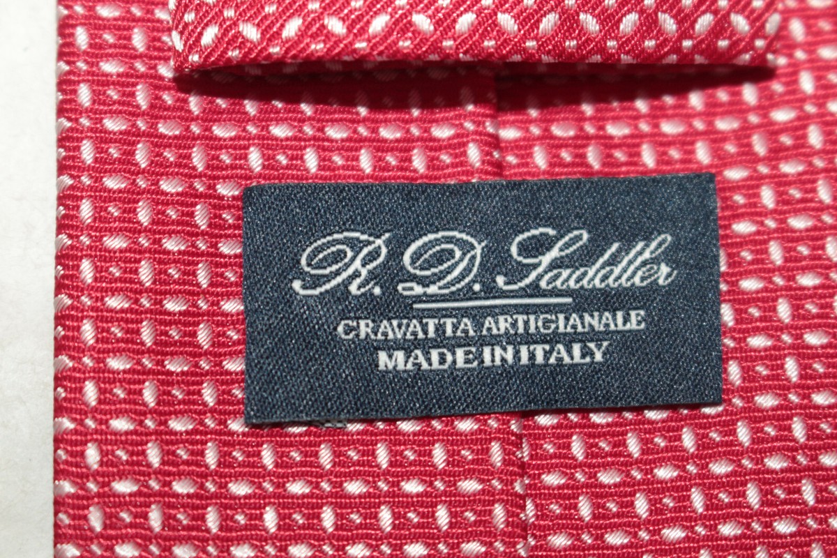 R.D.SADDLER Silk tie Made in Italy F66064 | eBay