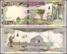 100,000  Iraqi Dinars 2020 2 x 50,000 IQD 100K + 10 Billion Zimbabwe Dollars