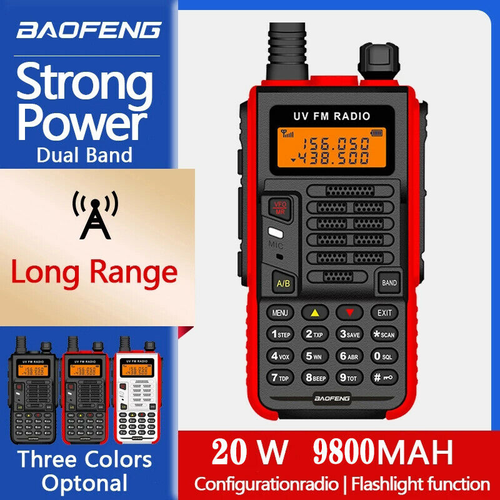 BAOFENG X5 PLUS 20W 9800MAH WALKIE TALKIE VHF/UHF RADIOTELEFON RĘCZNY - Zdjęcie 2 z 12