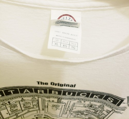 T-shirt The Original Starbucks Coffee Pike Place Market souvenir Seattle WA XL - Foto 2 di 2