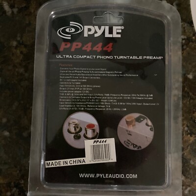 Pyle Pro PP444 Ultra Compact Phono Turntable Pre Amplifier w/ 12 Volt DC adapter