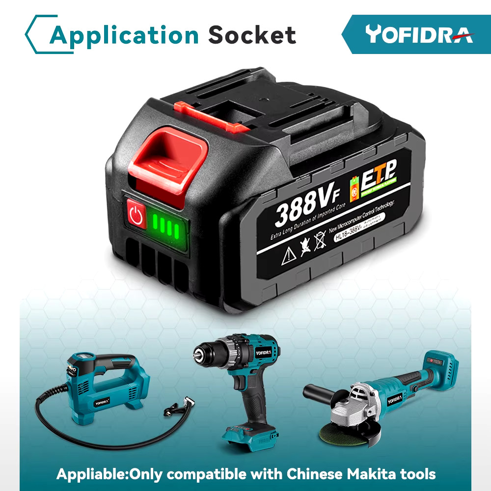 Yofidra Batteria 18-20v 22500mah 388vf 128vf Li-ion Ricaricabile Cesoia Utensili - Miniatura 10