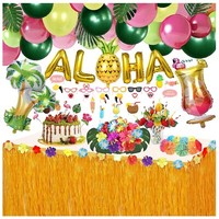 162PCS Hawaii Deko Set Party Dekoration Ballons Girlande TischröCke Aloha