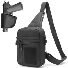 Tactical Gun Bag Pistol Holster Concealed Carry Chest Crossbody Pack Handgun Bag