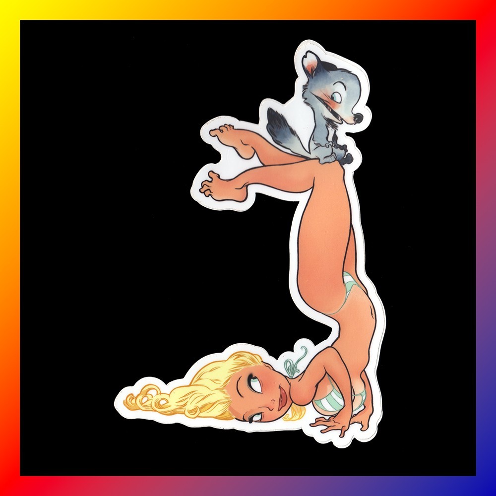 CHRIS SANDERS Cute Bikini Girl VINYL STICKER Creator LILO & STITCH Fox SDCC New
