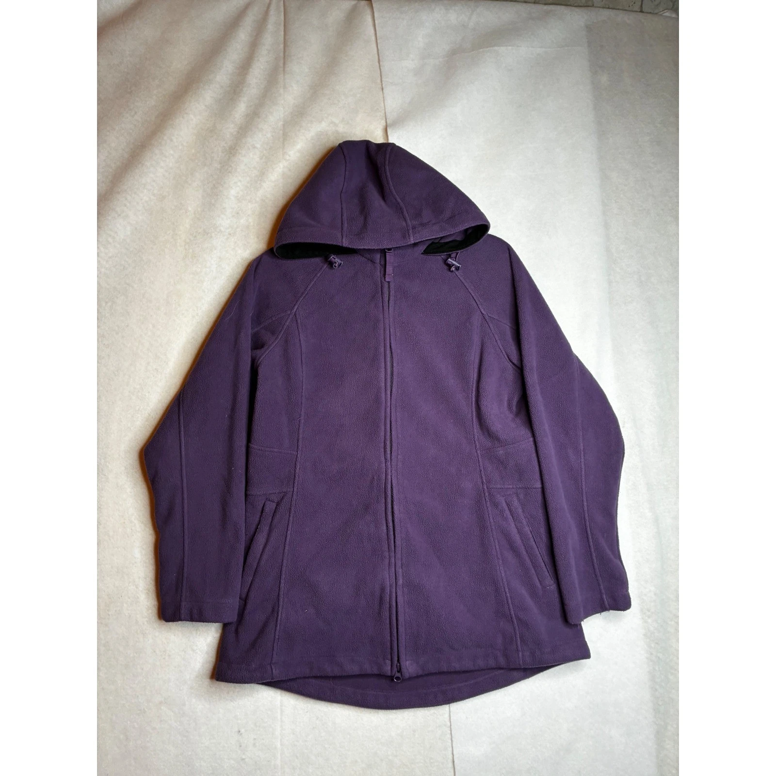 Duluth Trading Co Womens Purple Fleece Full Zip Hoodie Jacket 27503 Size S