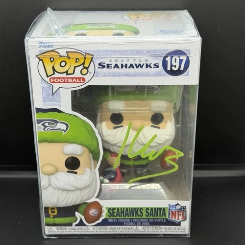 Kenneth Walker Signed NFL Funko Pop #197 Seahawks Santa w/ COA