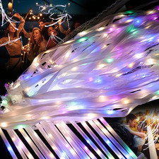 30 Light up Wedding Wands with Ribbons Bells - LED Fairy Wands Streamers