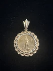 1996 1/10oz Gold American Eagle Coin in 14k Rope Bezel