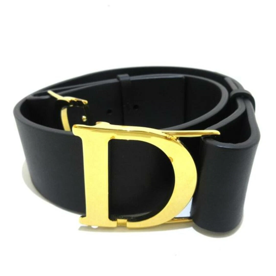 Ceinture Dior/Christiandior Dior   Cuir noir doré