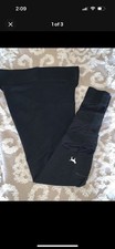Victorias Secret VS PINK Flat Legging Black Mesh Bottom Size XS