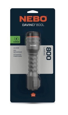 NEBO Davinci 800 Lumen LED Gray Rechargeable Handheld Flashlight