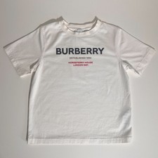 Burberry Kids T Shirt Size 6Y White Horseferry Logo Cotton Designer Tee