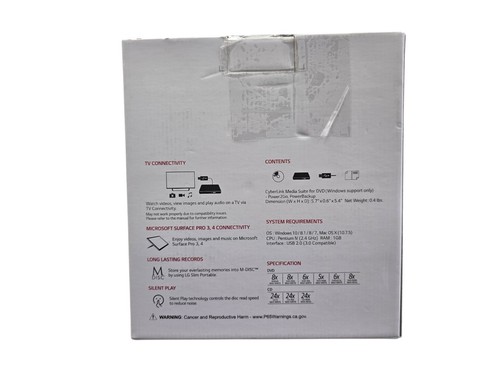 LG GP63EX70 Ultra Slim Tragbarer DVD Brenner + M-DISC Unterstützung OPEN BOX - Bild 3 von 5