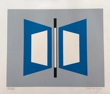 Eric H. OLSON Signed serigraph, Geometric composition