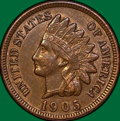 1905 Indian Head Cent Choice Extremely Fine XF+ Coin #36088