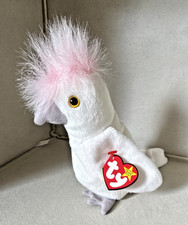 RARE Ty Beanie Baby KuKu White Bird Plush 1997/1998. 4th generation, TAG ERRORS 