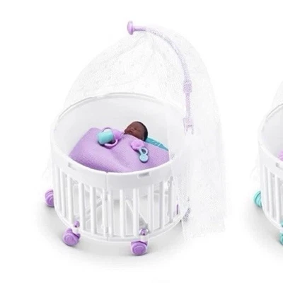 Zuru *MY MINI BABY* Series 2 ~ Teal/Purple Crib & Baby
