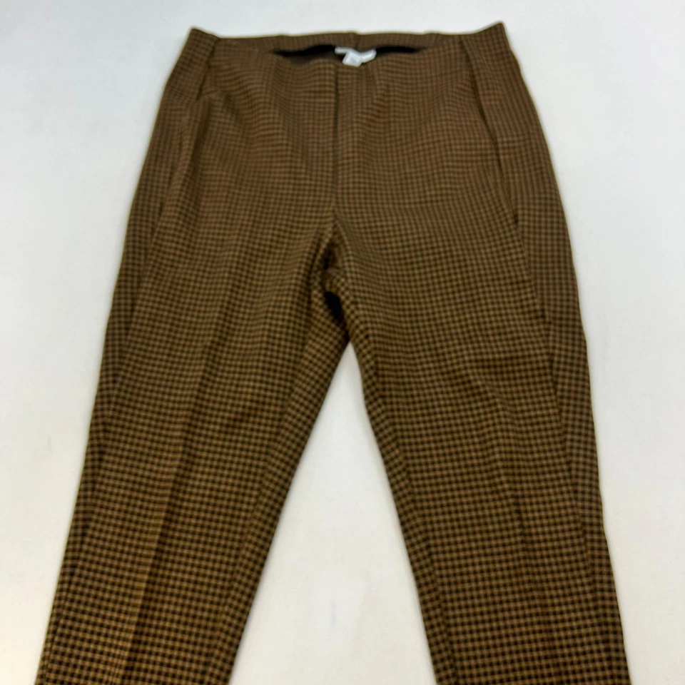 J.Jill Mujer Ponte Leggings Marrón/Negro Cuadros Talla Mediana Foto 2 de 4