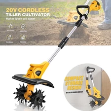 Cordless Electric Tiller Cultivator For Dewalt Battery Powered Garden Rototiller