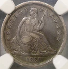 1839 LIBERTY SEATED SILVER DIME w/ATTRACTIVE CIRCULATED NATURAL PATINA NGC XF 45