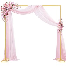 8x8FT Backdrop Stand Heavy Duty Pipe and Drape Kit with Base, Square Adjustab...