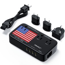 2200W Exclusive Voltage Converter, 10A Travel Adapter with 4-Port USB,Power C...