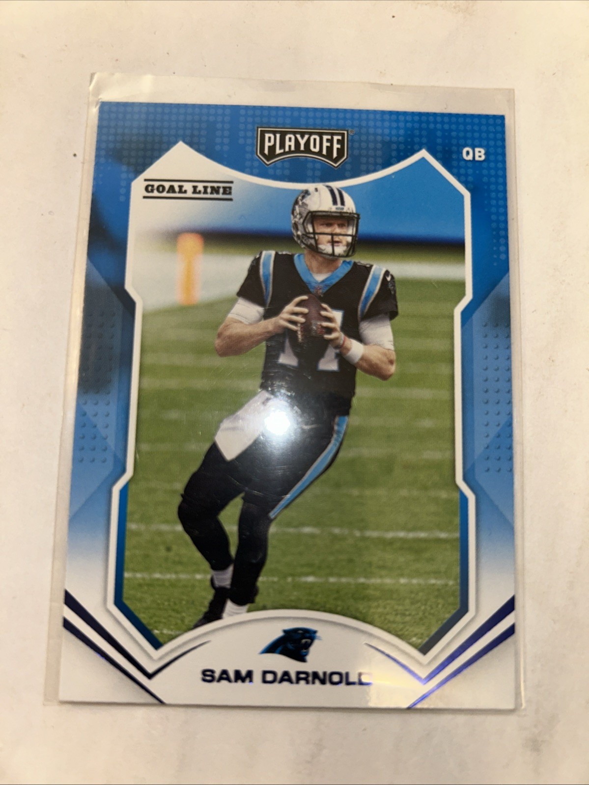 2021 Panini Playoff Sam Darnold #157 Goal Line Parallel Carolina Panthers