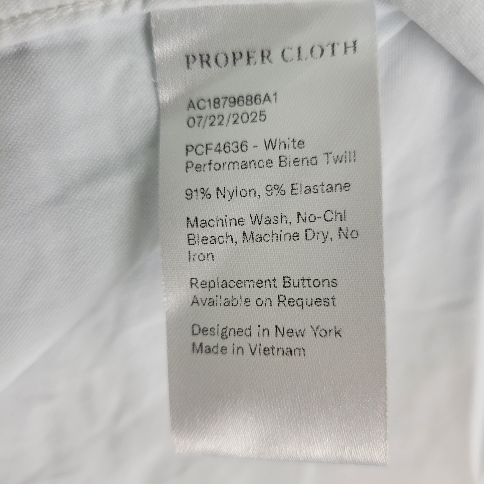 Proper Cloth Mens Large Solid White Performance S… - image 5