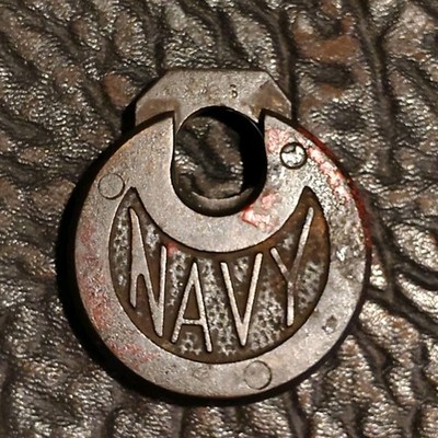 Navy Padlock Has Key