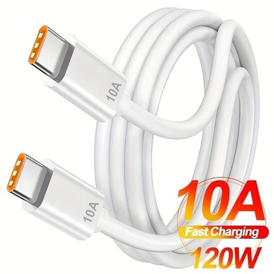 120W USB-C zu USB-C Schnellladekabel   3 m   Typ-C für iPhone 15/16, Samsung S25