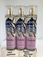 Bath & Body Works BUTTERFLY Fine Fragrance Mist  8Oz “3 BOTTLES “ NEW