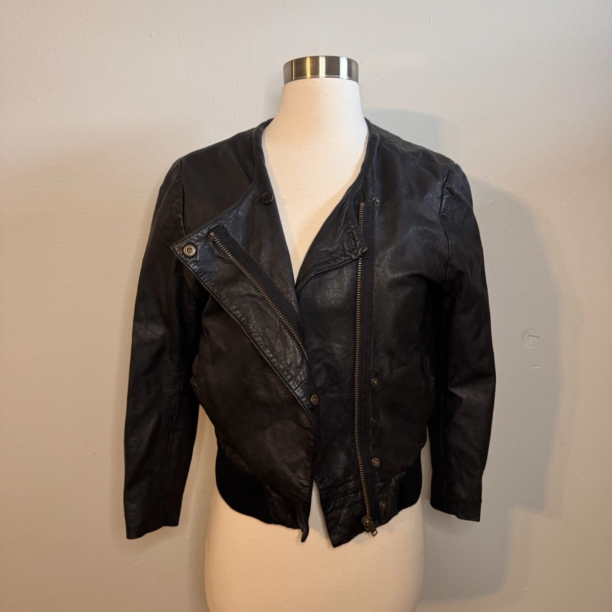 Maison Scotch Coats, Jackets & Vests Leather Outer Shell for Women