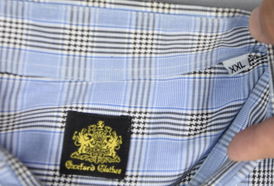 Oxxford Clothes Mens Cotton Dress Shirt 3XL Mint Made In USA SIZEMiss-tagged - Image 4 of 4