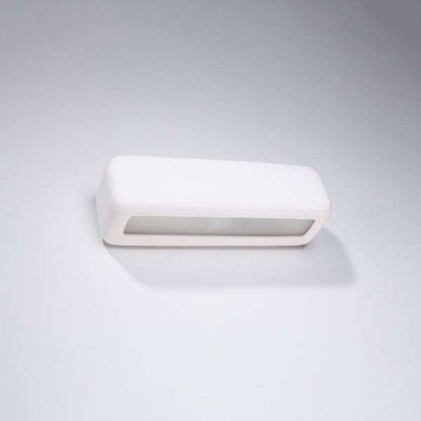 Applique en céramique blanche véritable Subani culot E27 design épuré - 2