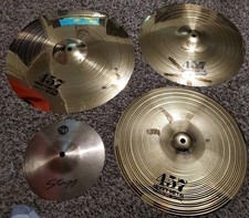Wuhan 14" Hi Hats, 16" Crash, And Stagg 8" Splash