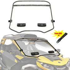 For Can Am Maverick R & R MAX 2024 2025 Front Vented Windshield Scratch Proof