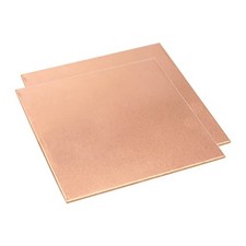 24 Gauge 99.9 Pure Copper Sheet, 2 Pcs 0.02" x 3.9" x 3.9" Copper Plates B...