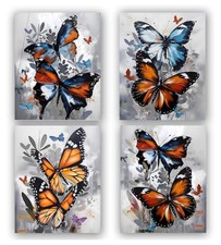 Colorful Butterfly Pictures Wall Decor,Butterfly Wall Art Canvas,Insect