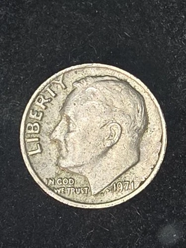 1971-P Roosevelt Dime — photo from the most recent tracked eBay sale