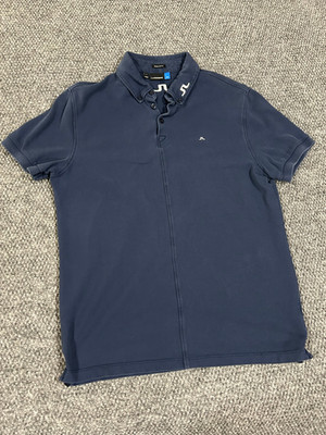 J Lindeberg polo shirt mens Small navy blue golf stretch regular