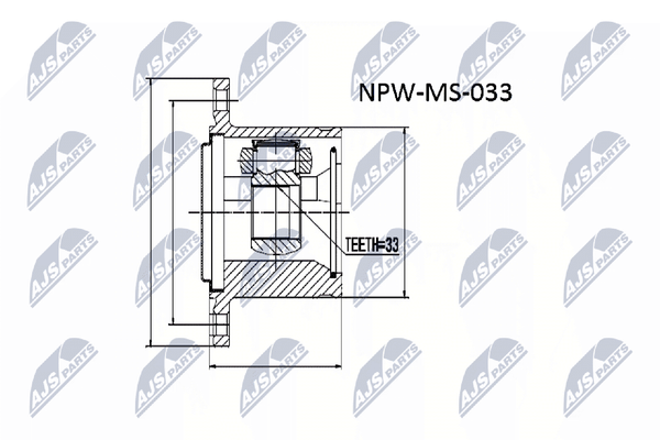 Gelenksatz Antriebswelle NTY NPW-MS-033 FüR Mitsubishi L200 Pajero Sport 84,9Mm-image