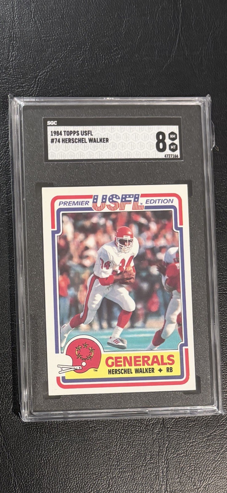 Herschel Walker RC #74 1984 Topps USFL SGC 8