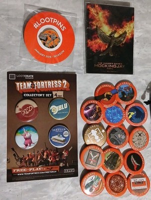 Team Fortress 2 Collector's Set Loot Crate 4 Pin Set, Mockingjay Pin & More
