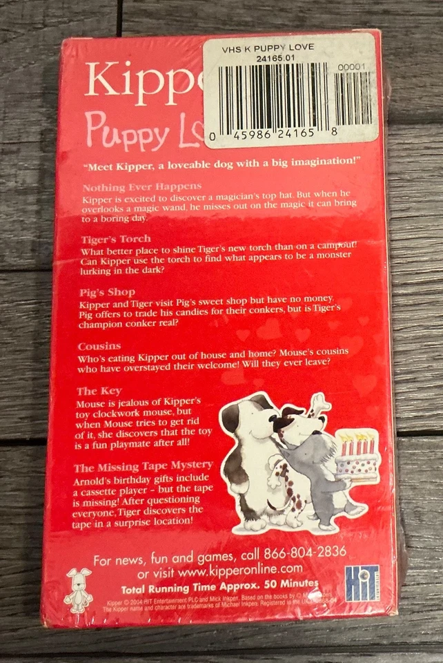 Kipper Puppy Love VHS 2004 Hit Entertainment Kids Tiger Arnold Rare New Sealed - Image 2 of 4